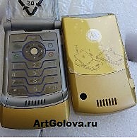 Корпус Motorola V3i gold с клавиатурой