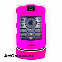Корпус Motorola V3i pink с клавиатурой