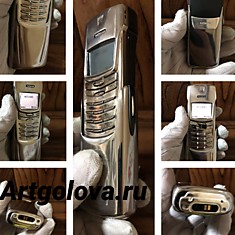 Оригинальный полированный до зеркала корпус, шильд, Пятка, боковые Кнопки : Серебро,   Nokia 8910I в состоянии нового. Дополнительное видио и фото по запросу.