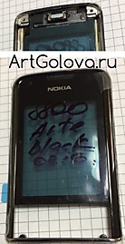 Рамка со стеклом и динамиком Nokia 8800 arte black, новая