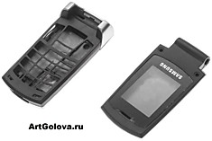 Корпус Samsung C400 silver