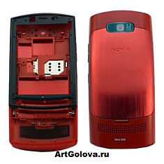Корпус Nokia 303 red с клавиатурой