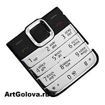 Клавиатура Nokia 7310 Supernova silver with black
