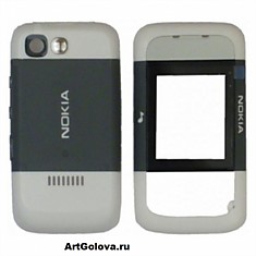 Корпус Nokia 5200 панель black with white с клавиатурой