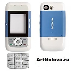 Корпус Nokia 5200 blue со средней частью с клавиатурой