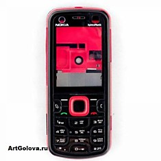 Корпус Nokia 5320 black-red с клавиатурой