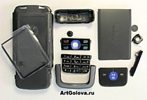 Корпус Nokia 5700 black (without white color) с клавиатурой