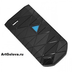 Корпус Nokia 7070 black with blue с клавиатурой