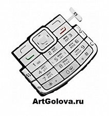 Клавиатура Nokia N72 silver