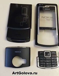 Корпус Nokia N70 black с клавиатурой