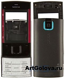 Корпус Nokia X3-00 black с клавиатурой