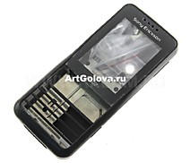 Корпус Sony Ericsson G502 black с клавиатурой