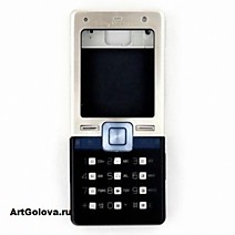 Корпус Sony Ericsson T650 black with silver с клавиатурой